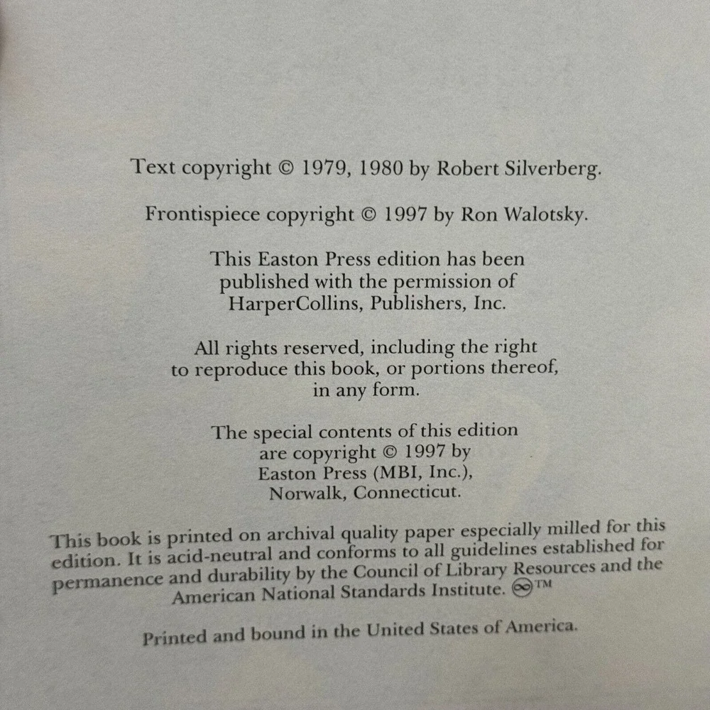 Lord Valentine's Castle by Robert Silverberg Easton Press Collectors Edition EUC - Picture 8 of 8